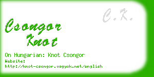 csongor knot business card